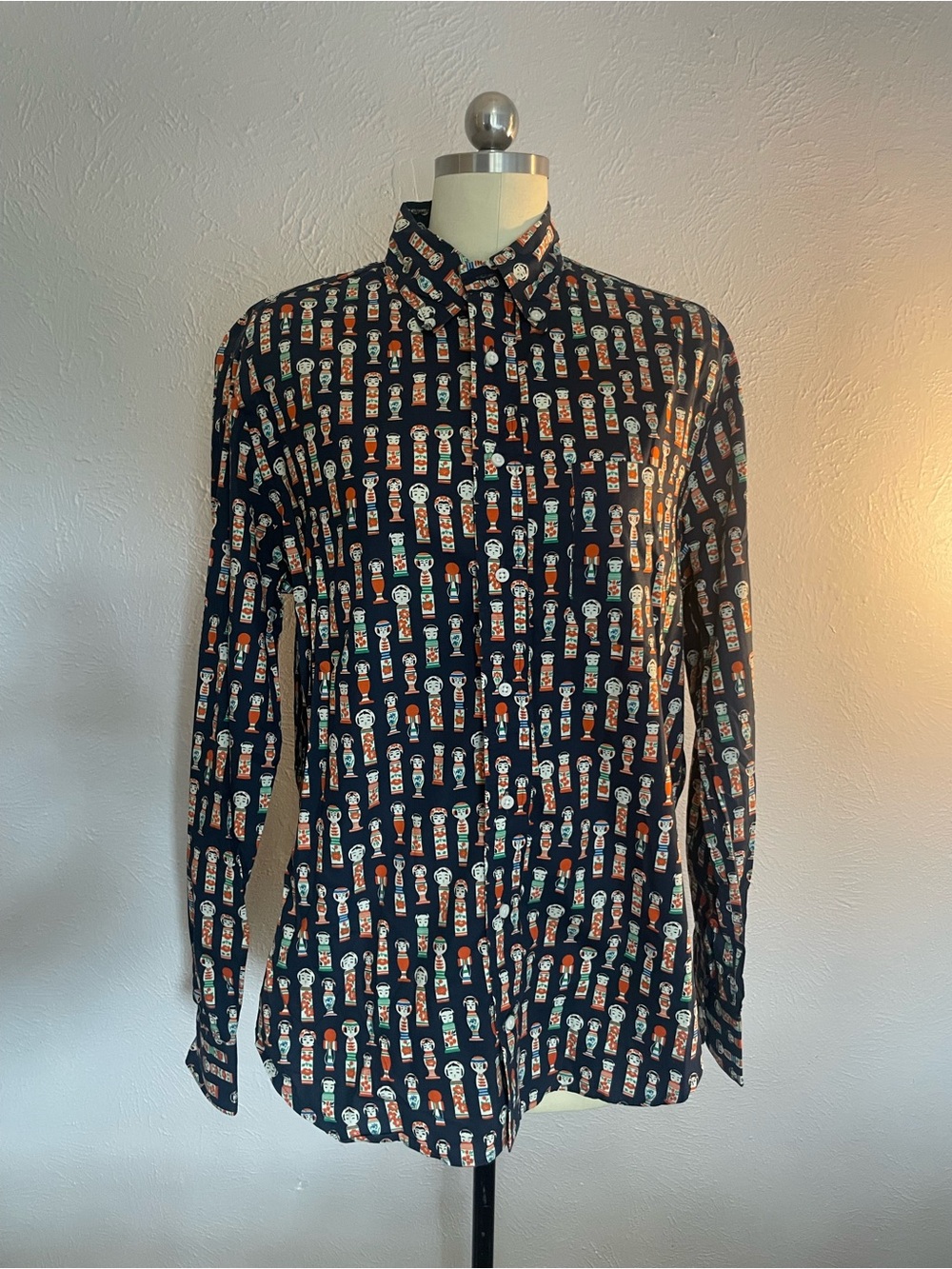 Gitman Bros All Over Print Kokeshi Dolls Monogram Shirts M Japanese Style
Qty: 2